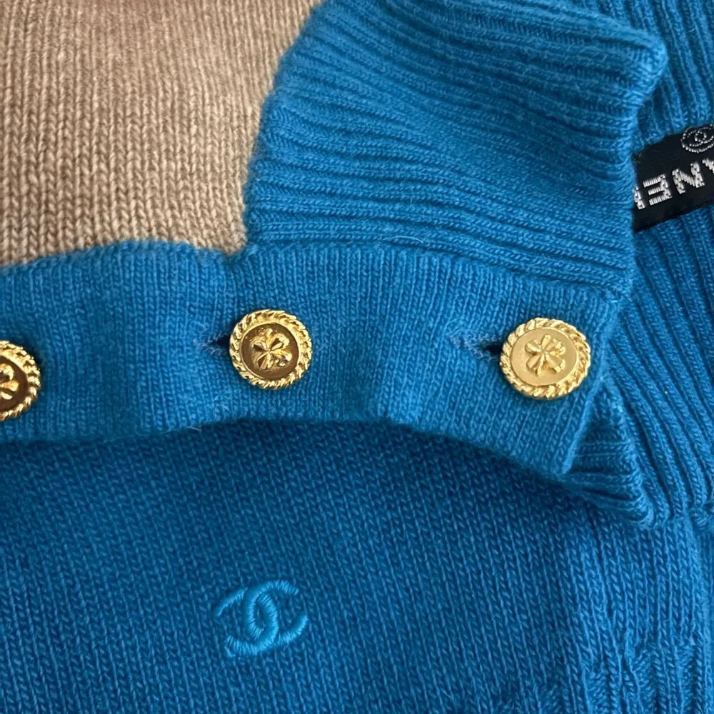 Authentic CHANEL oversized long knitwear 100% cashmere clover sweater 🍀